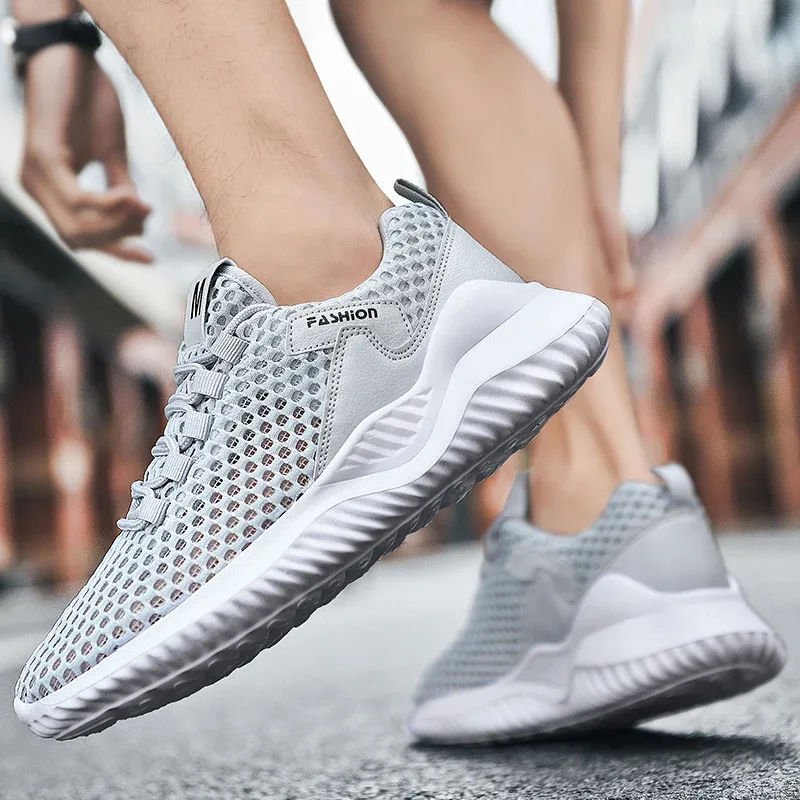 Summer Tennis Casual Mesh Shoes Breathable Hollow training fitness Platform Soft Bottom Running Lightweight Vulcanized Shoes — image 3
