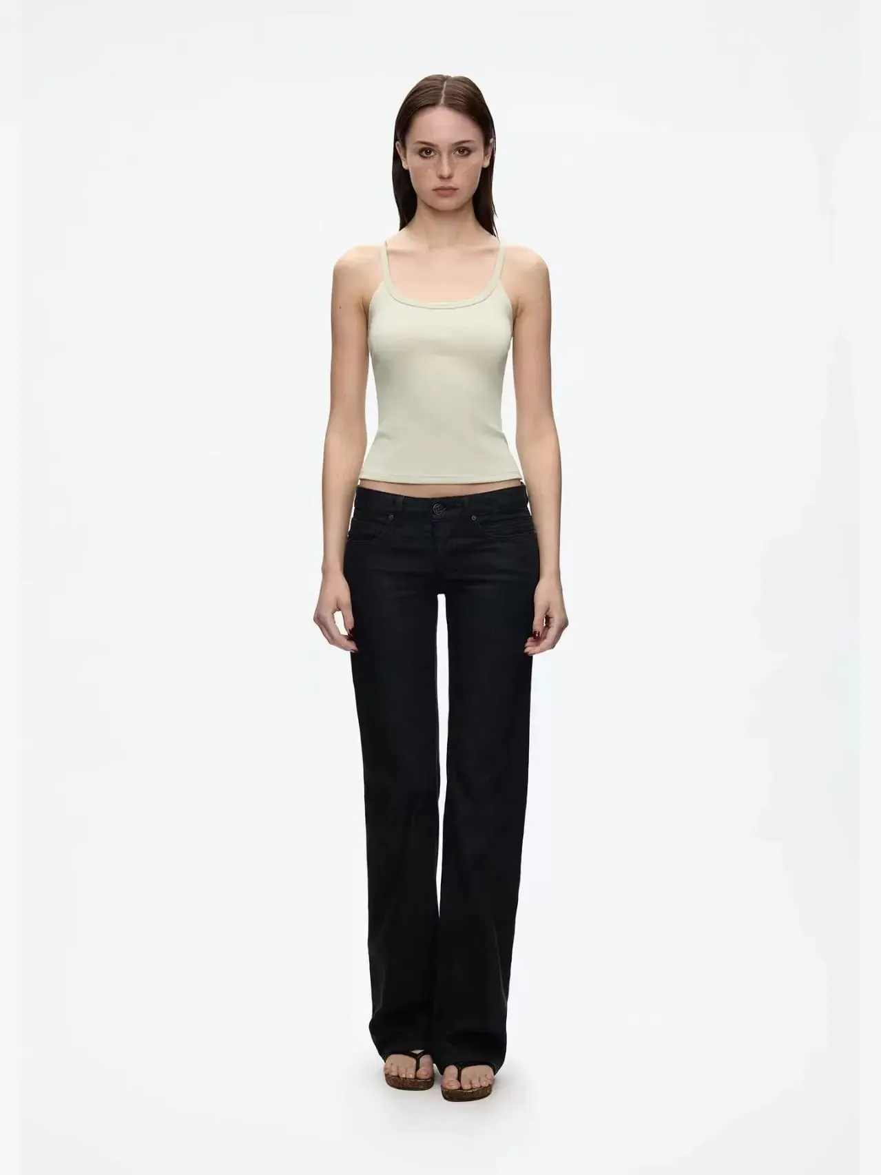 Tank American Style Crew Neck Slim Fit Stretch Basic Crop Top Sweet & Cool Sexy Camisole Vest — image 4