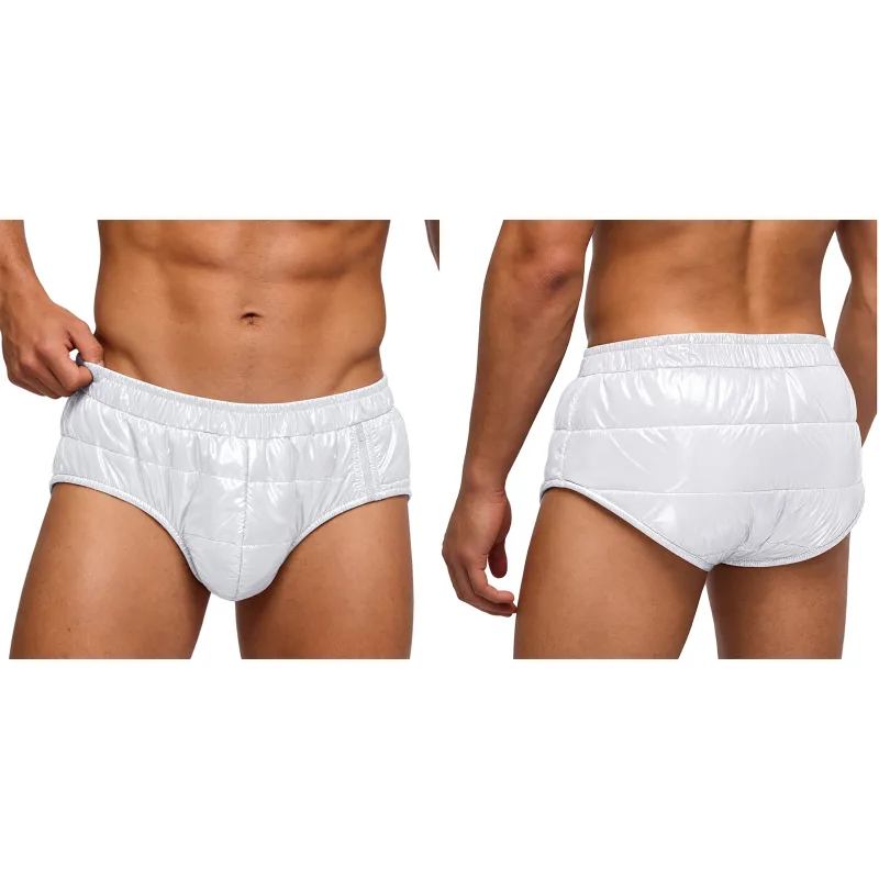 Men Elderly Alzheimer Leak-proof Diaper Cover Warm Padded Quilted Puffer Adaptive Briefs Dementia Bedridden Patient Underwear