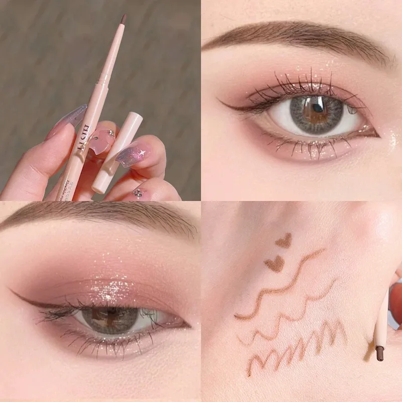 Ultra-fine Matte Red Gel Eyeliner Pencil Brown Under Eye Liner Pen Waterproof Matte Aegyosal Lying Silkworm Eyes Makeup