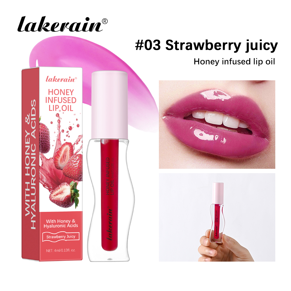 Kristal Fruit Honing Essentie Lipolie Sexy Mollige Lip Jelly Aardbei Getinte Lip Vloeistof Waterdicht Hydrateren Olie Lipgloss Make-up