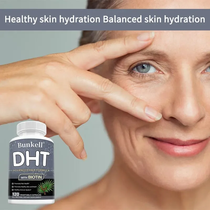DHT Blocker Premium Hair Care Formula with Biotin Supplement Support Healthy Hair Skin and Nails Promote Immune System