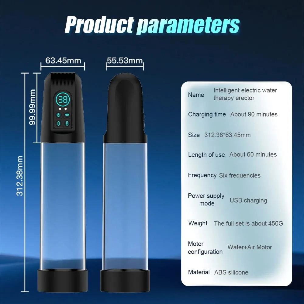 IPX7 Electric Penis Pump for Vacuum Pump Enlargement Extend Pump Waterproof 6 Suction Extender Enhancer Sex Toys for Men