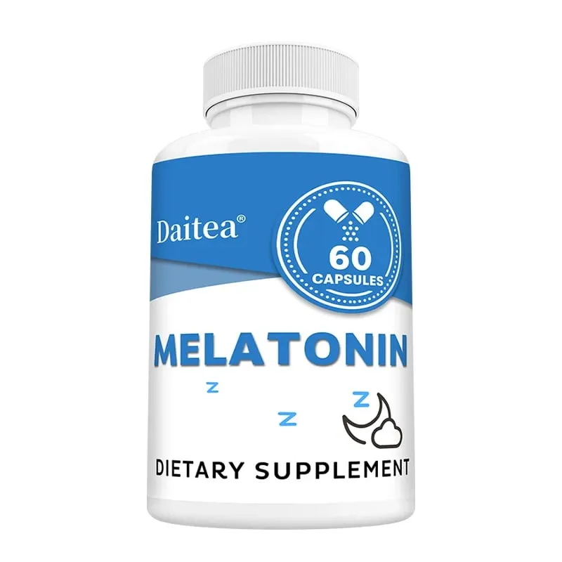 Melatonin Supplement Kapsler 5 Mg - Naturlig søvnstøtte Afslapning og ro fremmer søvnkvaliteten