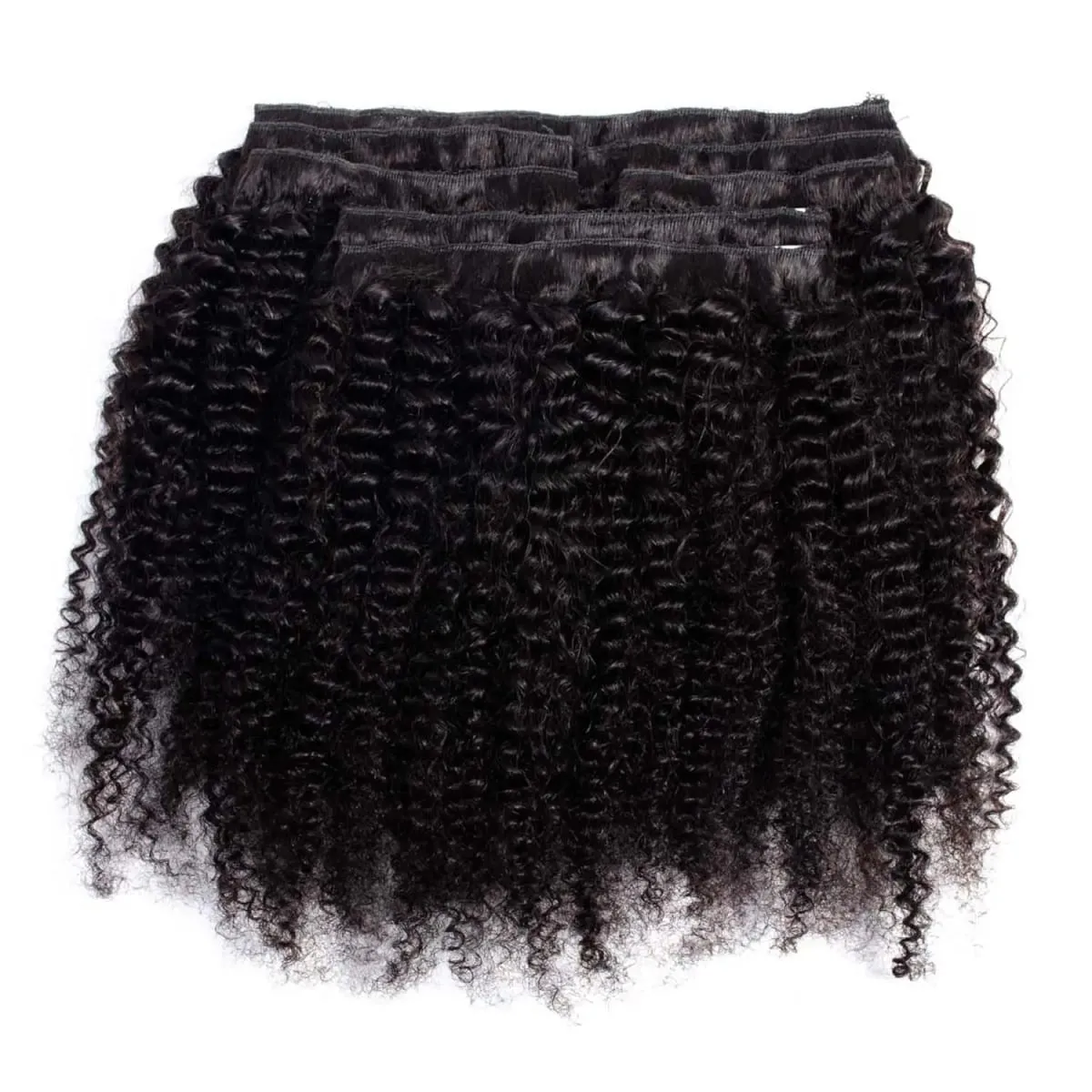 Afro Kinky Curly Clip In Hair Extensions 120G 8Pcs/Set Full Head Natural Black Hair Brazilian Curly 100% Unprocessed Human Hair