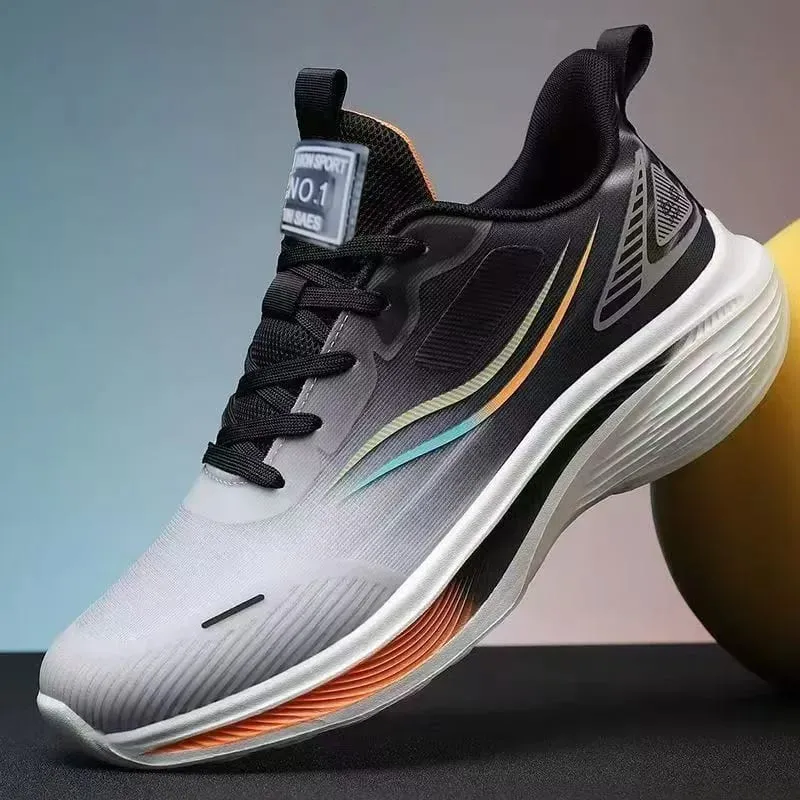 Men Summer Mesh Casual Running Shoes Lightweight Non Slip Shock Absorption Breathable Sneakers