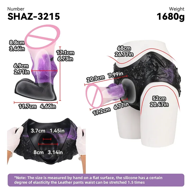 3D Horse Penis Shaped Wearable Cock Sleeve Gradient Color Skin-Friendly Liquid Silicone Adult Couple Intimate Sex Toys
