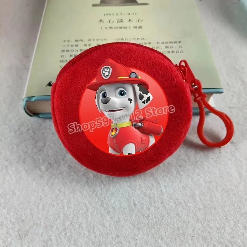Paw Patrols Round Wallet Cute Keychain Bag Printing Coin Zipper Purse Anime Small Change Bags Convenient Mini Storage Pouch Gift