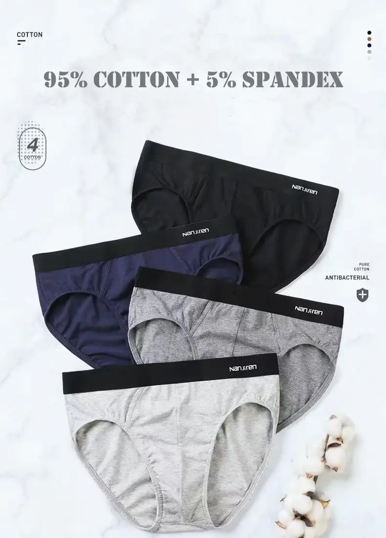 1 Teile/los Briefs Männer Unterwäsche Sexy Dessous Männlichen Höschen Baumwolle Unterhose Atmungsaktive Cueca Gestreiften Calcinha Großhandel Viele 5025