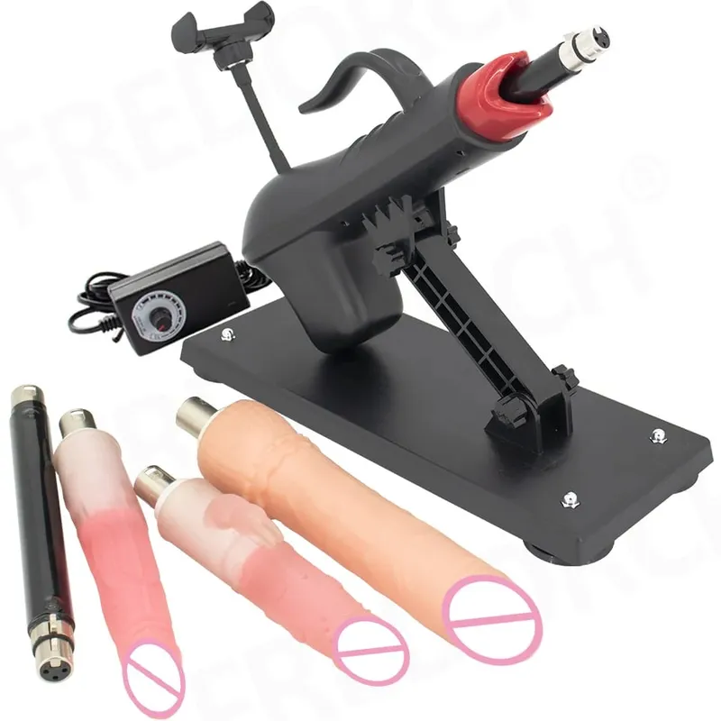 Fredorch Automatic Retractable Sex Pumping Gun Machine with Dildo For Male and Female Masturbation Sex Toy 450 Stroke per minute