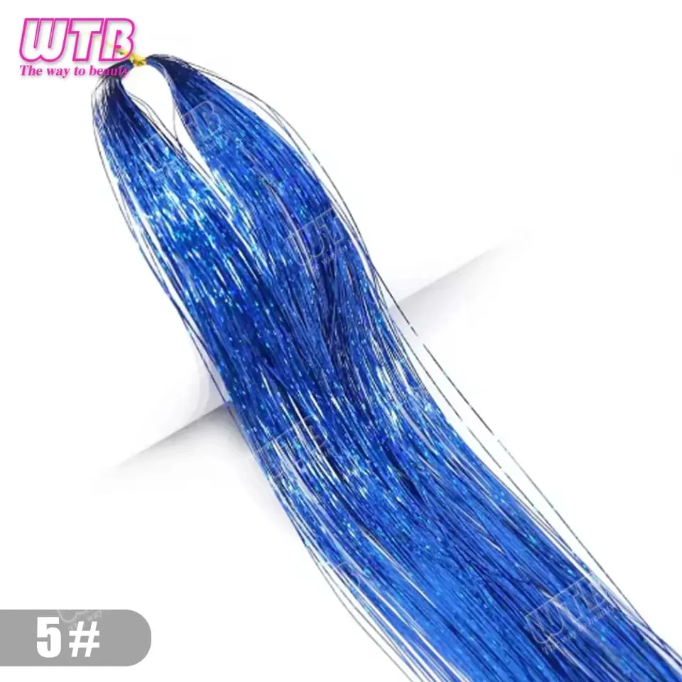 Multi-Color Glitter Synthetic Hair Extension Wig BB Clip Style Suitable for Women and Girls to Wear During Holidays and Events