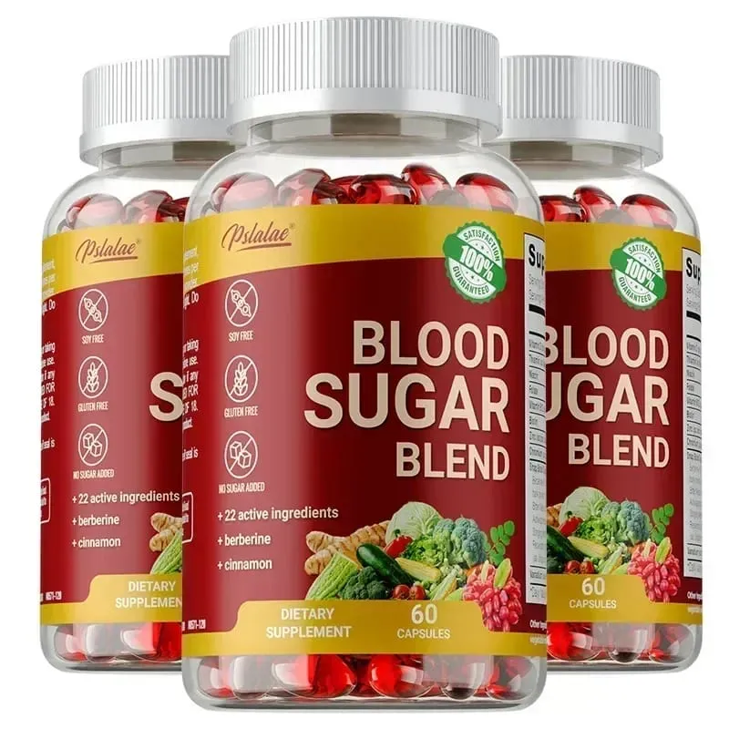 Blood Sugar Blend Capsules - Balanced Blood Sugar Metabolism Improves Hypoglycemia Increases Energy Improves Vitality