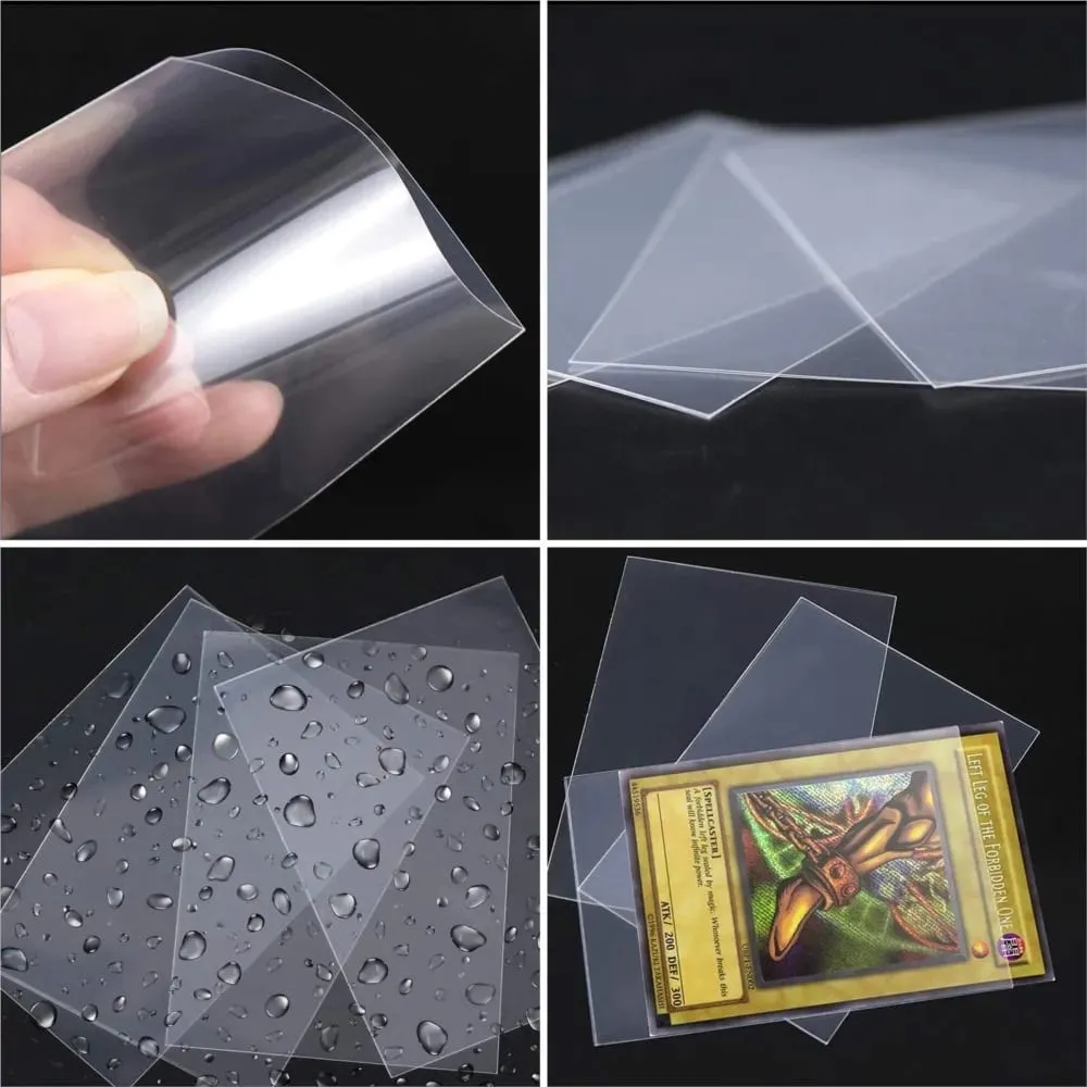 Paquet de 100 pochettes transparentes pour cartes de commerce, support de protection pour jeu Pokemon Tcg Yugioh, carte de sport de Baseball
