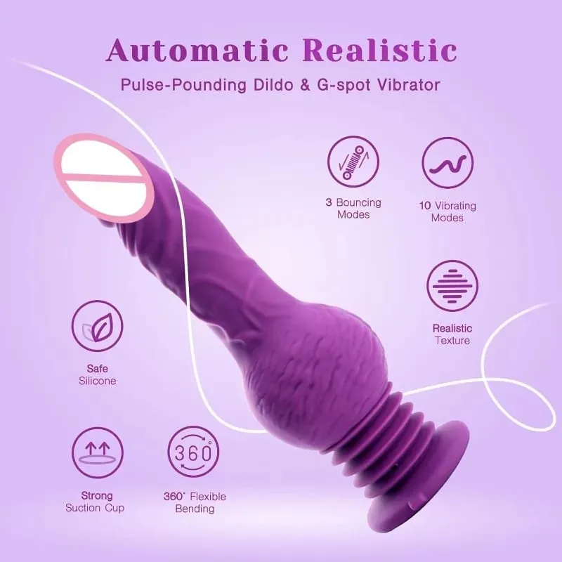 9.29 นิ้วสมจริงDildos Thrusting Dildo Vibrator G-Spot Analกระตุ้น 10 โหมดสั่นผู้ใหญ่ของเล่นของเล่นสำหรับผู้หญิงผู้ชาย