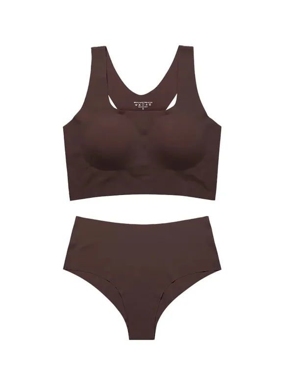 Hot Sale Women Wireless Bra Custom Bra And Shorts Sets Senza Cuciture Removeable Padded Seamless Women Bra And Panties Set