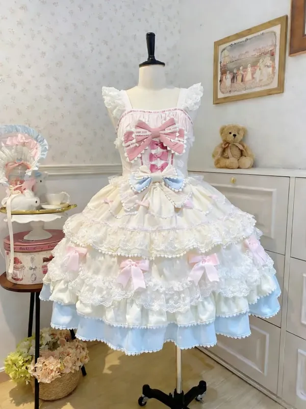 2026 Sweet Lolita Y2k Mini Dresses Women Lace Patchwork Short Sleeve Elegant Bandage French Vintage Short Party Dress Female