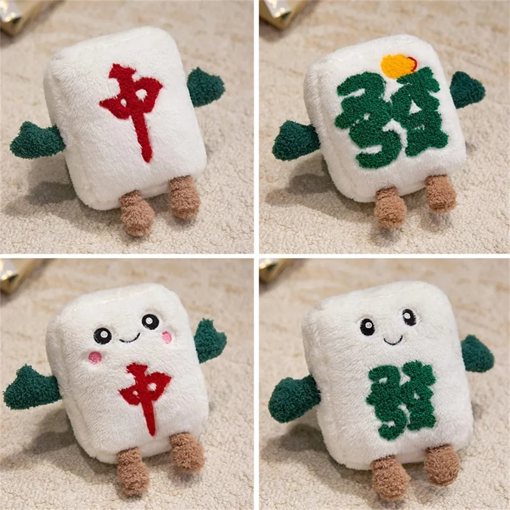 Funny China Mahjong Series Plush Toys Cozy Cotton Cartoon Throw Pillow Back Cushion Children Game Props Creative Home Decor