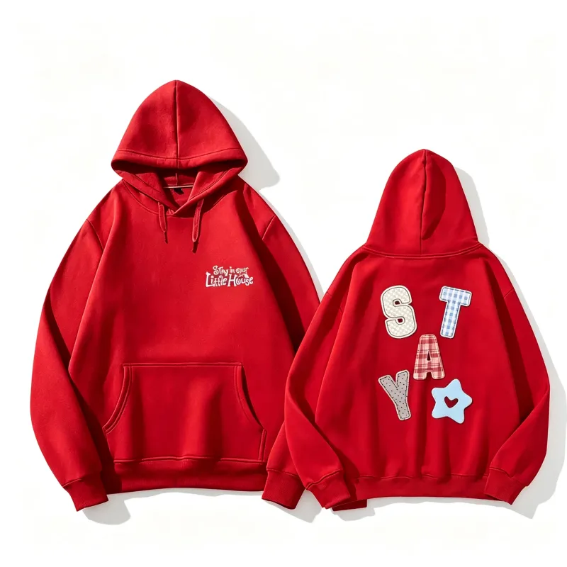 Hoodies STAY In Our Little House Zipper Hoodie Kpop Fashion Star Same Letter Print Sweatshirt High Quality Cotton Thick T Shirt