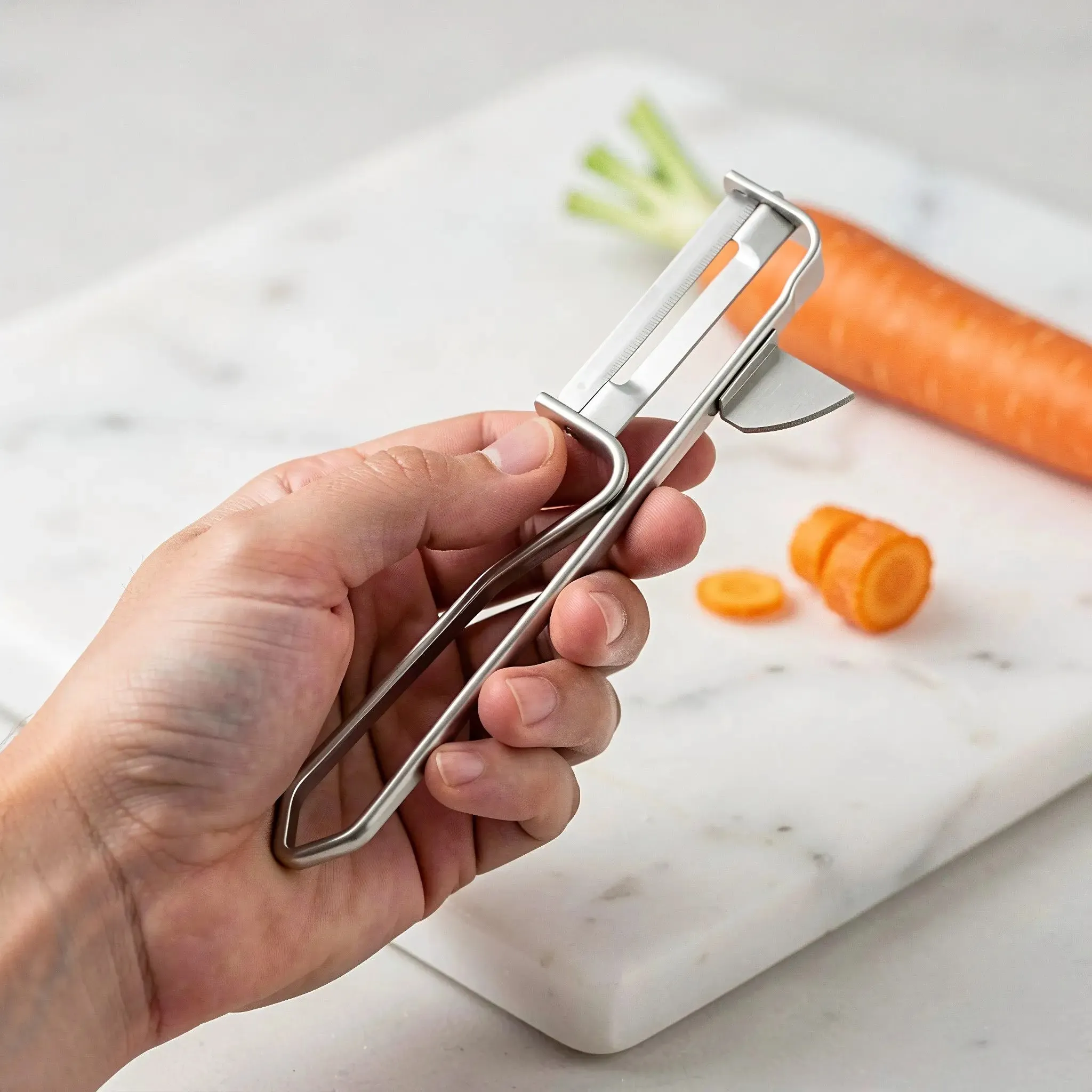 4pcs Stainless Steel Vegetable Peeler Potato Carrot Grater Onion Cabbage Shredder Left Handed Swivel Fruits Remover