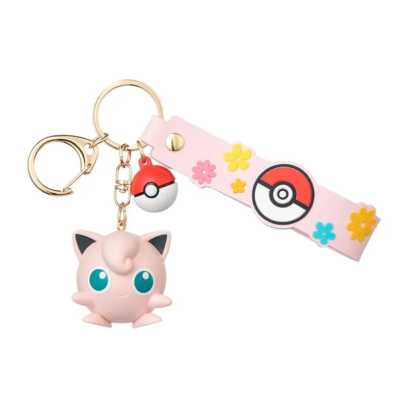 正版寶可夢皮卡丘鑰匙圈 Gengar Morpeko Cubone Snorlax Mimikyu 動漫動作人偶玩具鑰匙圈香水吊墜禮物