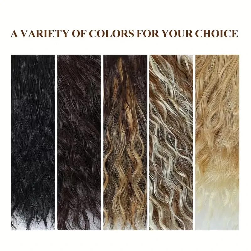 12Inch Synthetic Short Wavy Curly Hair Extension 4pcs/set Clip in Hair Easy to Wear for Women Party Use Daily