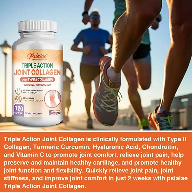 Collagen tác động ba lần với Collagen loại II - Tăng cường sức khỏe và sự thoải mái cho khớp Giảm đau Tái tạo Bảo tồn sụn