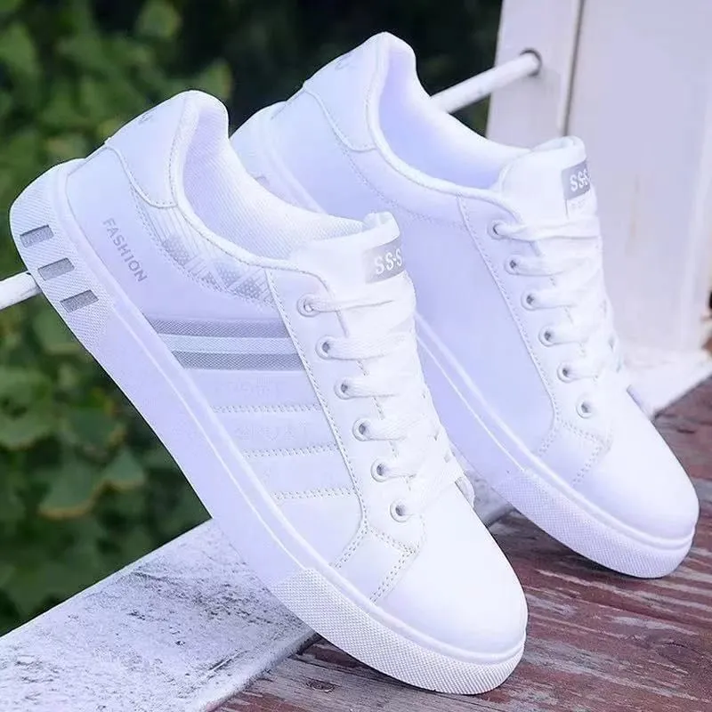 Men's Low-Top Skateboarding Sneakers - Breathable Synthetic Upper Durable Pvc Sole Round Toe Design Suitable for Casual and Formal Wear Skateboard Shoes Casual Shoes Stylish Lace-Up Design Equipped with Comfortable Fabric Insoles.