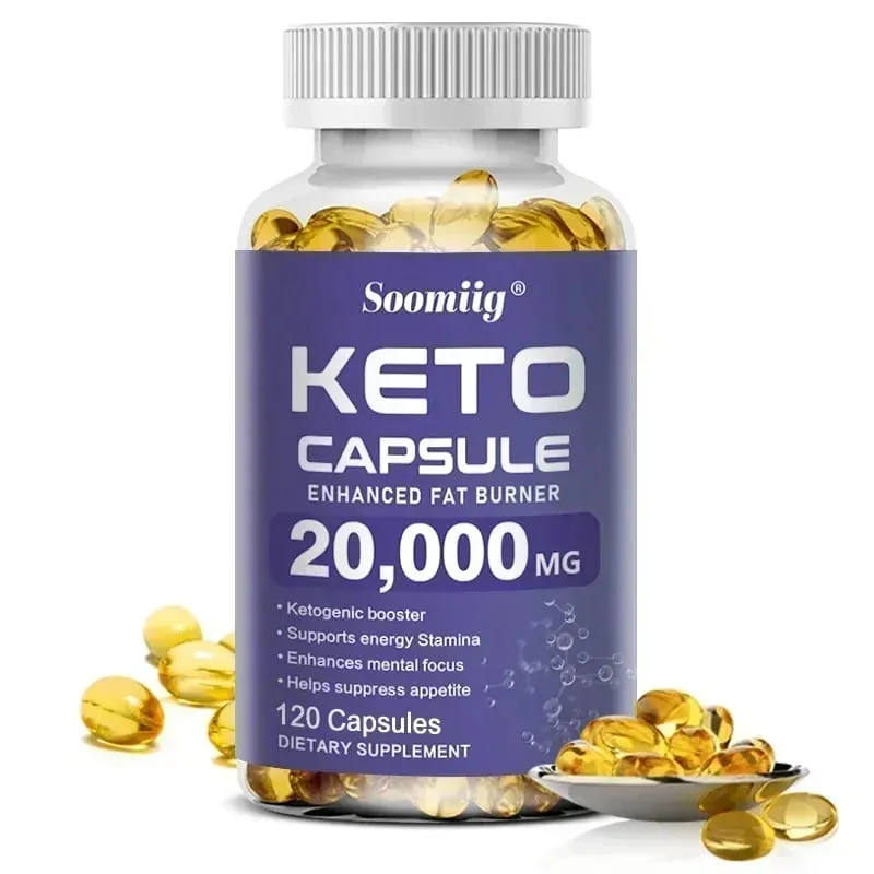 Kapsul Suplemen Keto BHB & Cuka Epal Pengurusan Berat Membersih Detoks Pembakaran Lemak Penahan Selera Makan NON-GMO