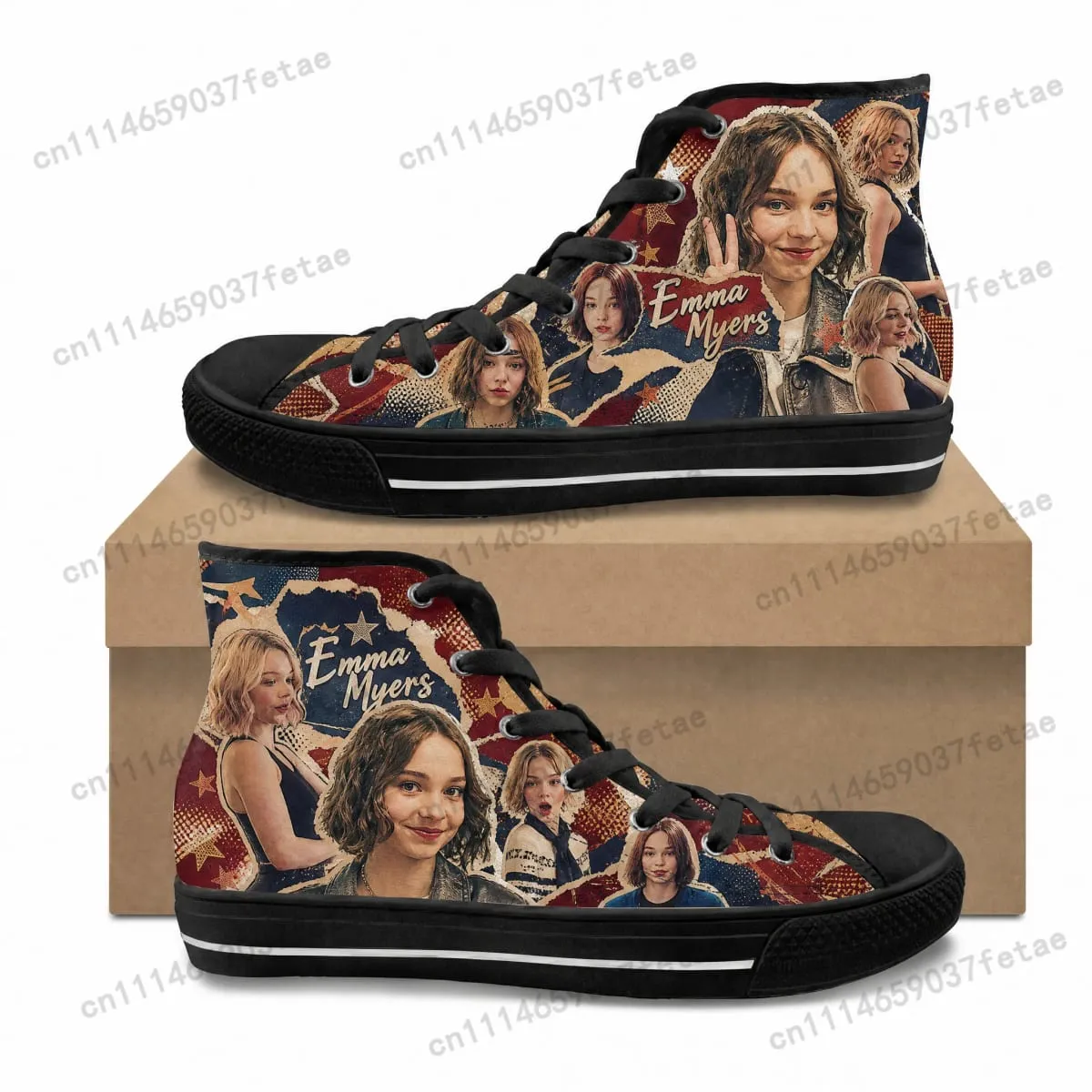 Emma Myers Low Top High Quality Sneakers Teenager Canvas Sneaker Mens Womens Casual Couple Shoes Customization Shoe