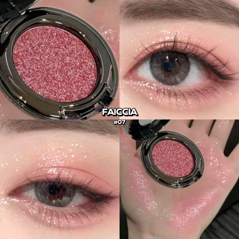 Chameleon Smoky Green Eyeshadow Palette High Gloss Easy-To-Apply Sparkling Purple Pearlescent Eye Shadow Brightening Makeup