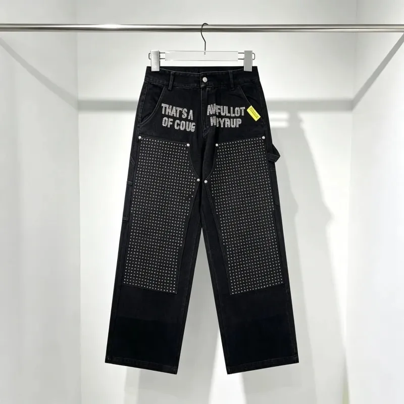 New Jeans Men Retro Cough Syrup Jeans Streetwear Men Women Loose Casual Denim Trousers
