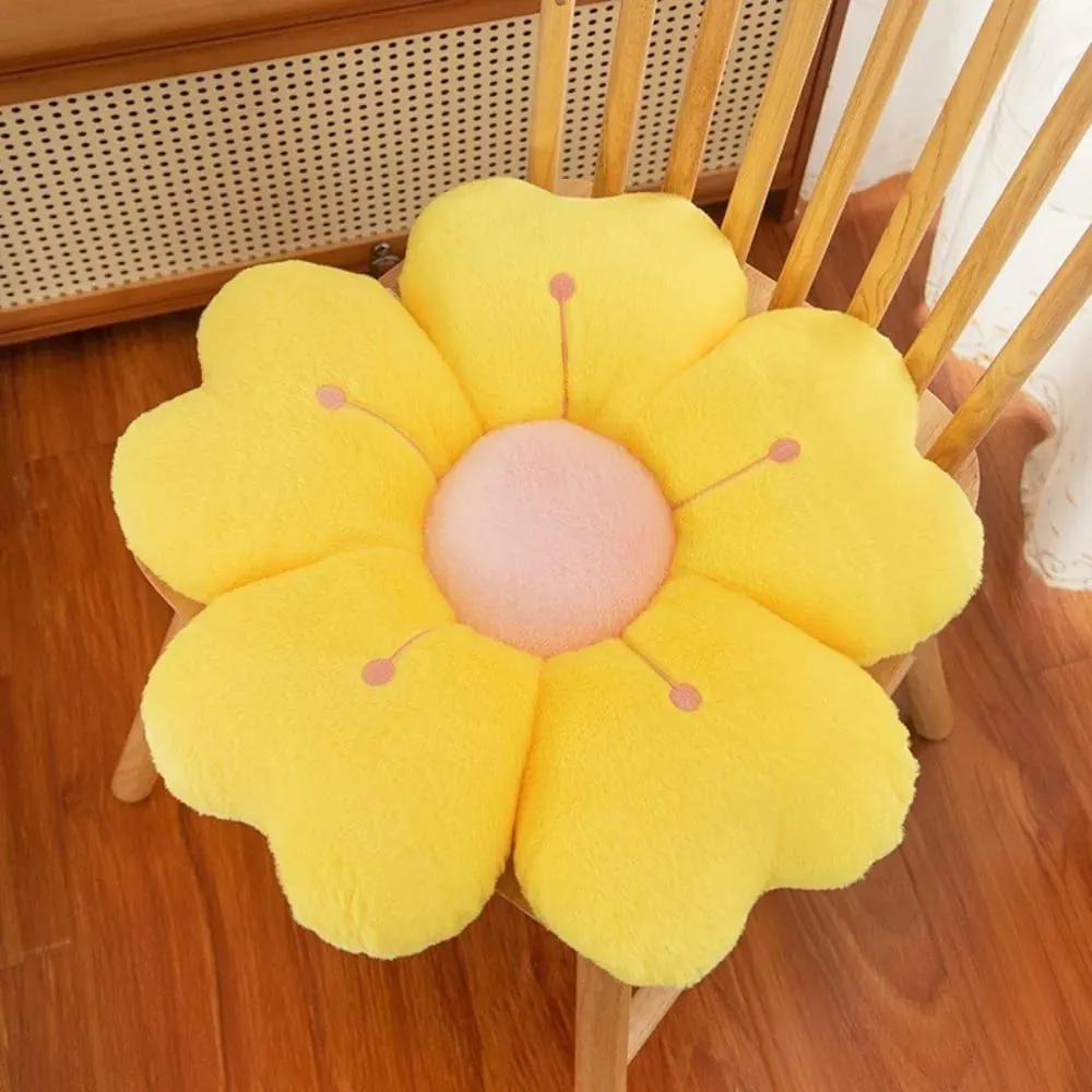 Fashion Flower-Shaped Plush Throw Pillow Cute Mattress Comfortable Sofa Decor Cushion Floor Cushion Plush Toy Chair Cushion Gift