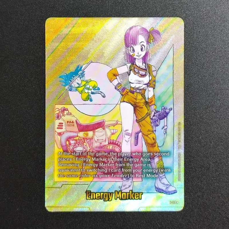 Self Made English Dragon Ball Super Fusion World Energy Markers Gold DBSFW_EM Son Goku Game Collection Flash Card Toy