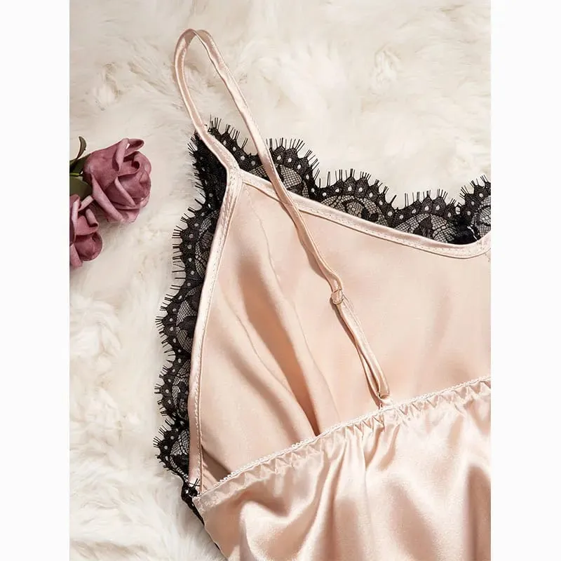 Silky Bra Shorts Pajamas Set Solid Summer Lingerie Women Intimacy Sets Comfortable Seamless Bras Underwear Satin Home Apparel