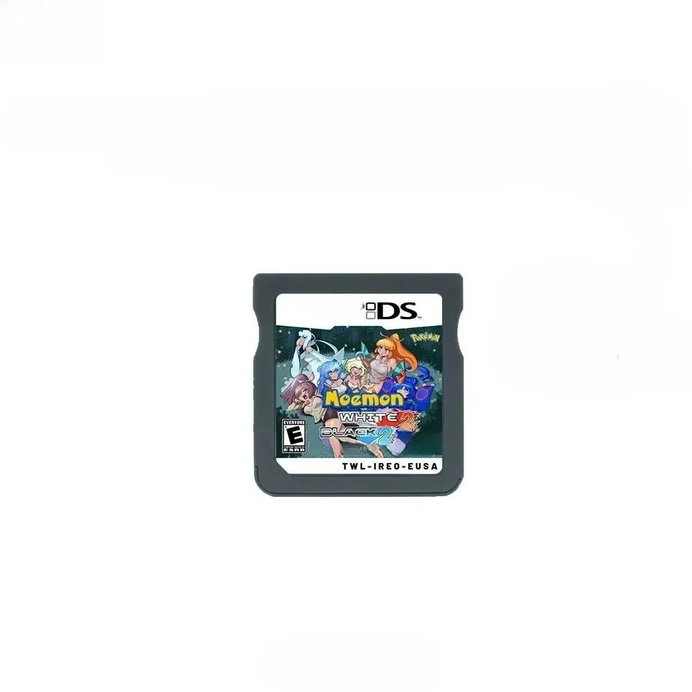 NDS Video Game Cartridge Pokémon Moemon Black 2 and White 2 US English Version
