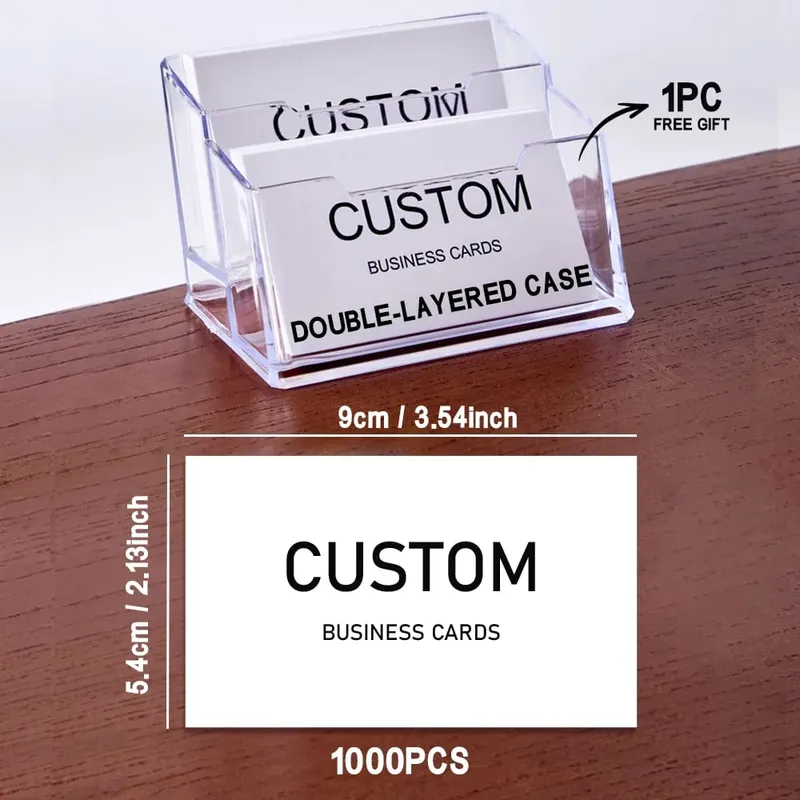 200pcs Custom Business Cards/Cards Desktop Business Cards Thank You Cards Matte Film