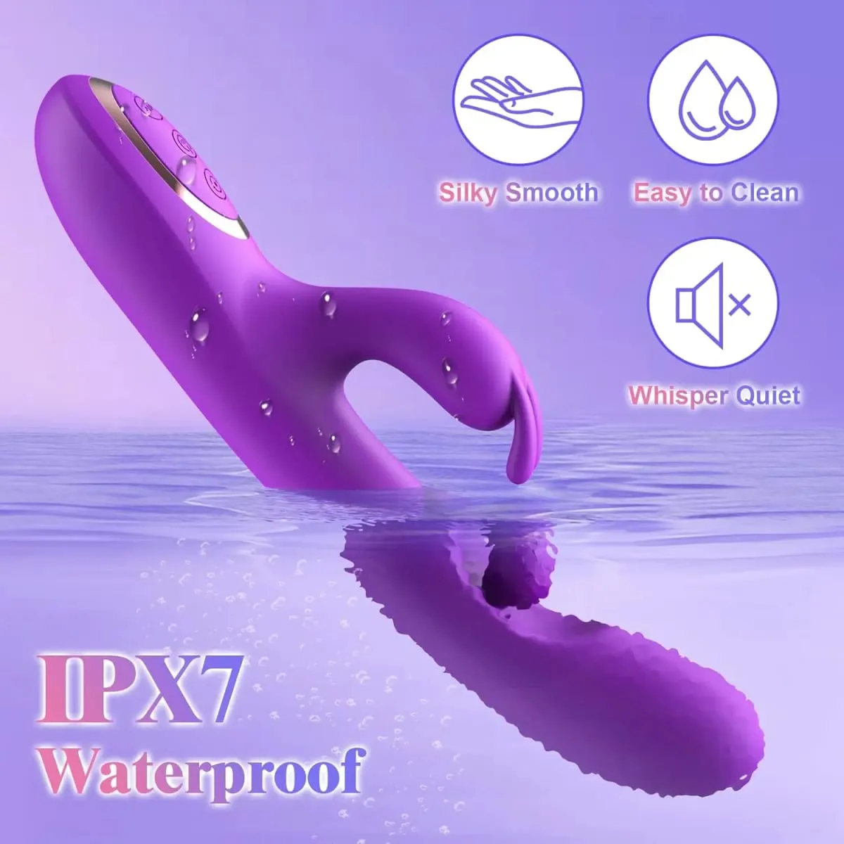 G Spot Dildo Vibrator 3 in 1 360° Rotation Powerful Clitoral Stimulator Soft Silicone Adults Product Sex Toy for Women Couple — image 5