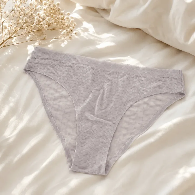 Panties Mesh Thin Men's Underwear Transparent Low Waist Ice Silk Underpants Bubble U Convex Pouch Men Triangle Briefs Male
