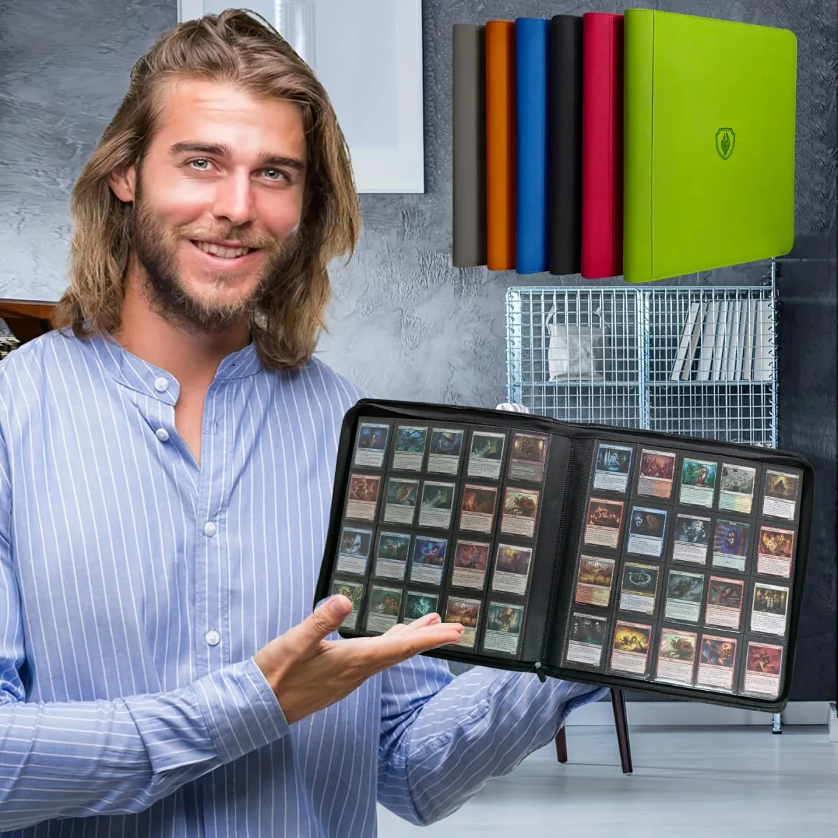 1280+ Cards 20 Pocket Card Binder Collector Card Album - Pages Compatible for Game Cards Sports Cards and Other Cards