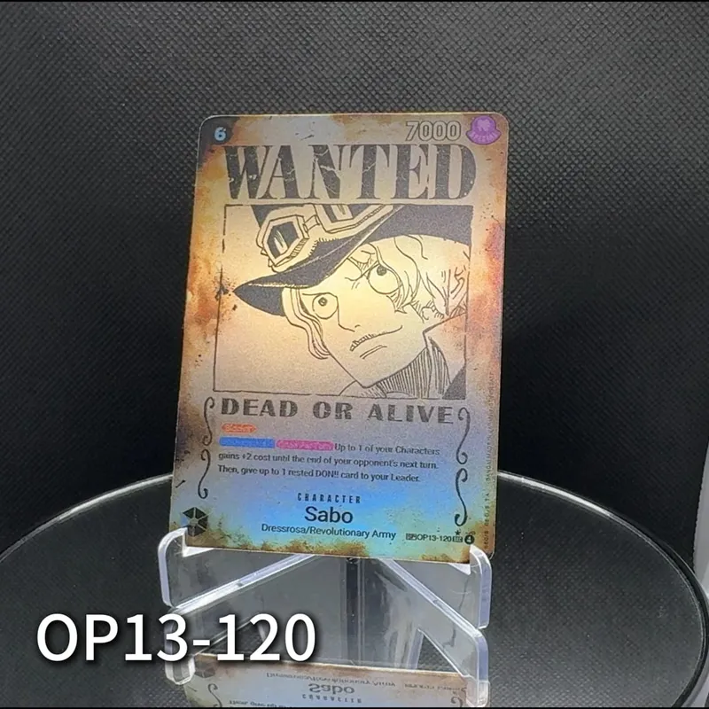 One Piece TCG OPCG English OP13 Character Card Wanted Poster Roger Luffy Ace Sabo Textured Foil Card Anime Collectible Cards