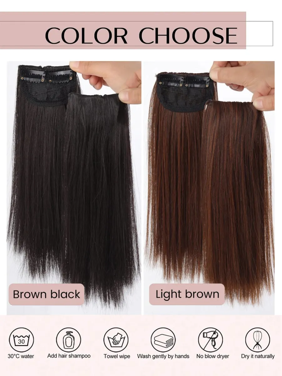Invisible Seamless Synthetic Hair Pads Clip In One Piece Increase Hair Volume Hair Extensions Top Side Cover Hairpiece