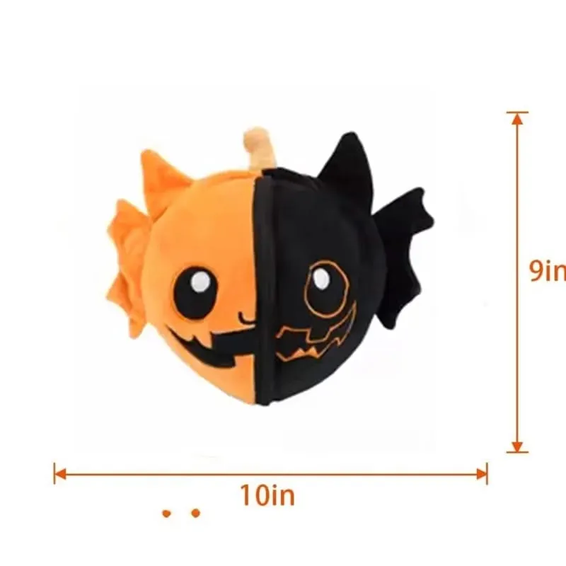 New Cute Halloween Pumpkin Bat Plush Toy 2-in-1 Kawaii Bat/Pumpkin Hybrid Plushie Kids Home Decor Boys or Girls Halloween Gifts