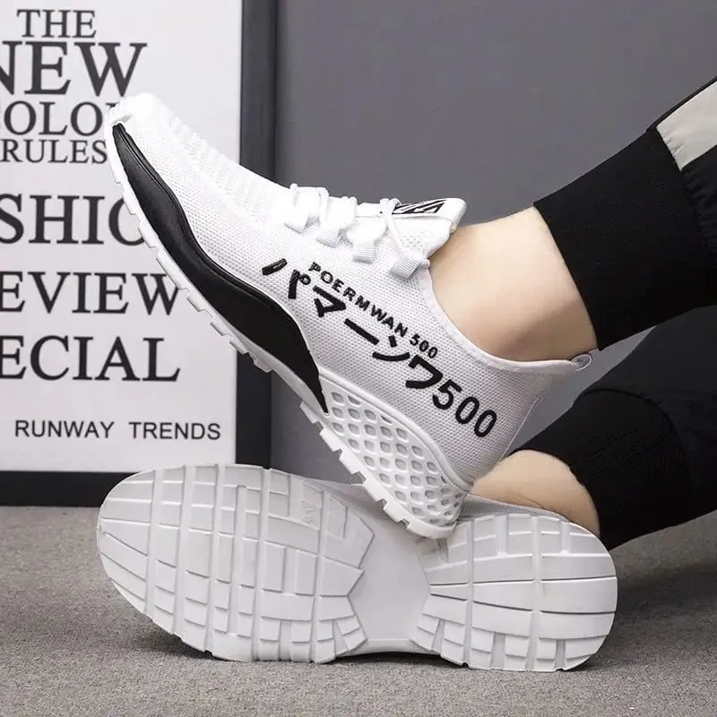 Men's lightweight mesh breathable casual sports shoes summer soft sole comfortable outdoor running shoes youth fashion sneakers