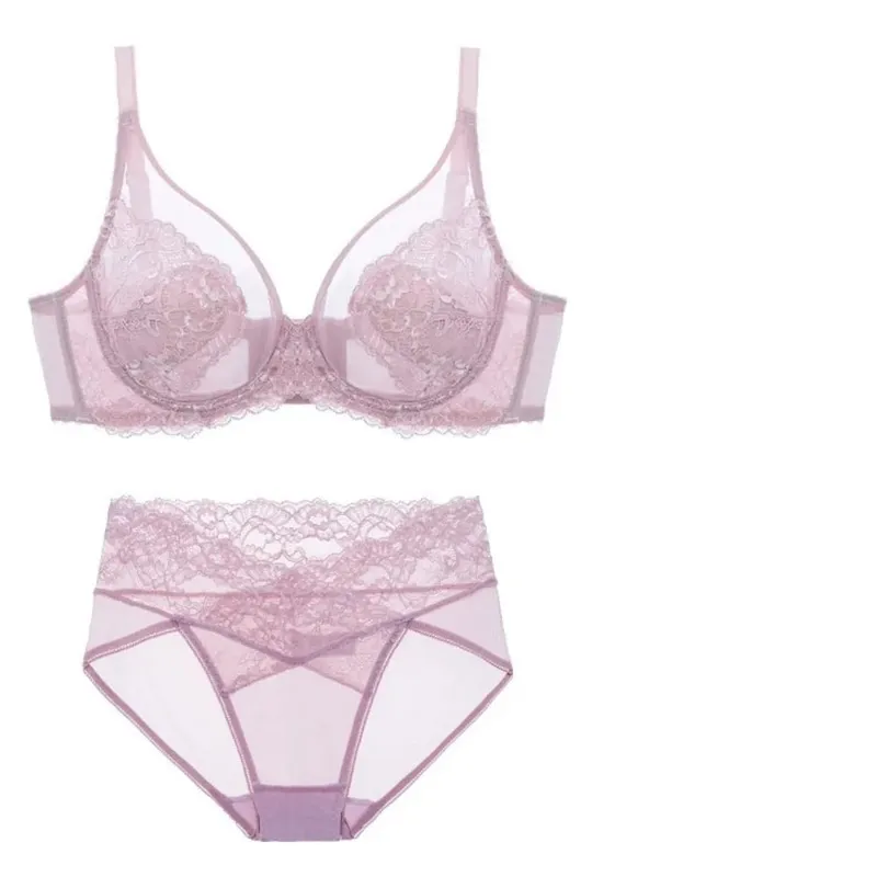 New Design Sexy Underwear Push-up Bra Ultra Thin Soft Underwire Bra Underpants Set Hottie Set Anti-sag Bra Small Boobs