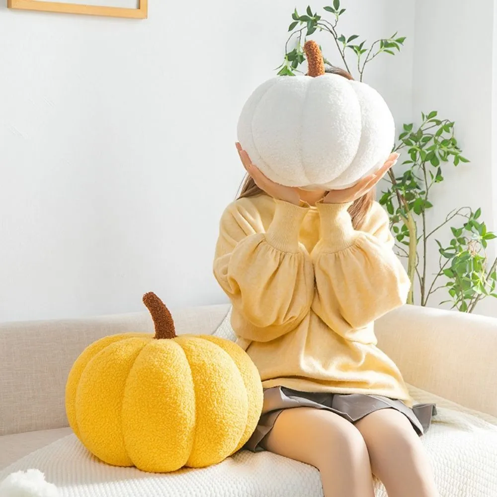 Home Decor Cotton Pumpkin Pillow Cute Soft Pumpkin Pillow Simulated Pumpkin Soft Back Cushion