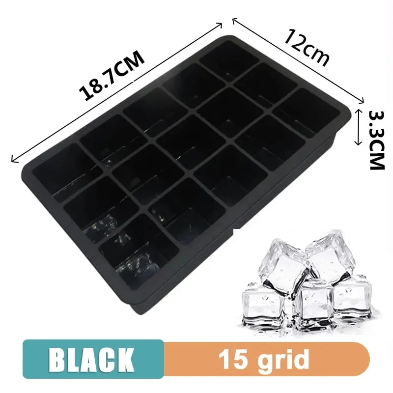 4/6/8/15 Mřížka Velký zásobník na led Forma Giant Jumbo Velká potravinářská silikonová forma na kostky ledu Čtvercová forma Forma na výrobu ledu pro kutily Zásobník na led — image 14