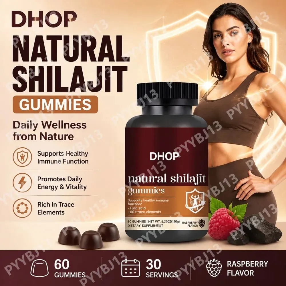 Shilajit Gummies 60 Gummies Himalayan Mineral Supplement with Fulvic Humic Acid Zinc Selenium Magnesium for Immunity Energy