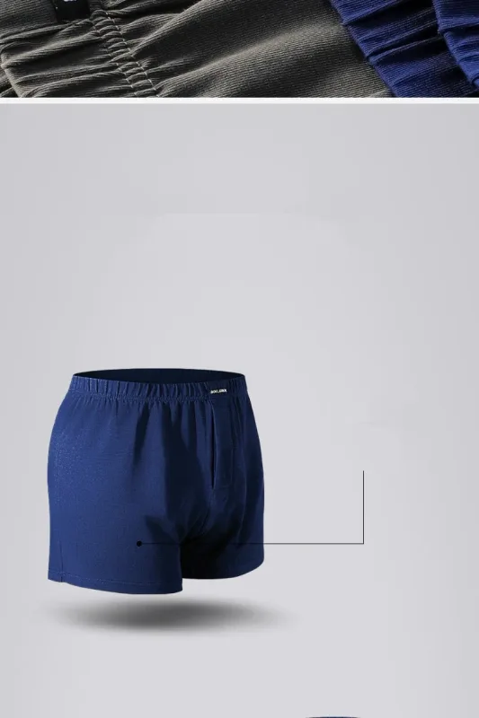 Boxer da uomo casual in cotone intimo da uomo bauli in tessuto pantaloni a freccia boxer larghi maschili Homme Pouch mutande taglie forti L-3XL