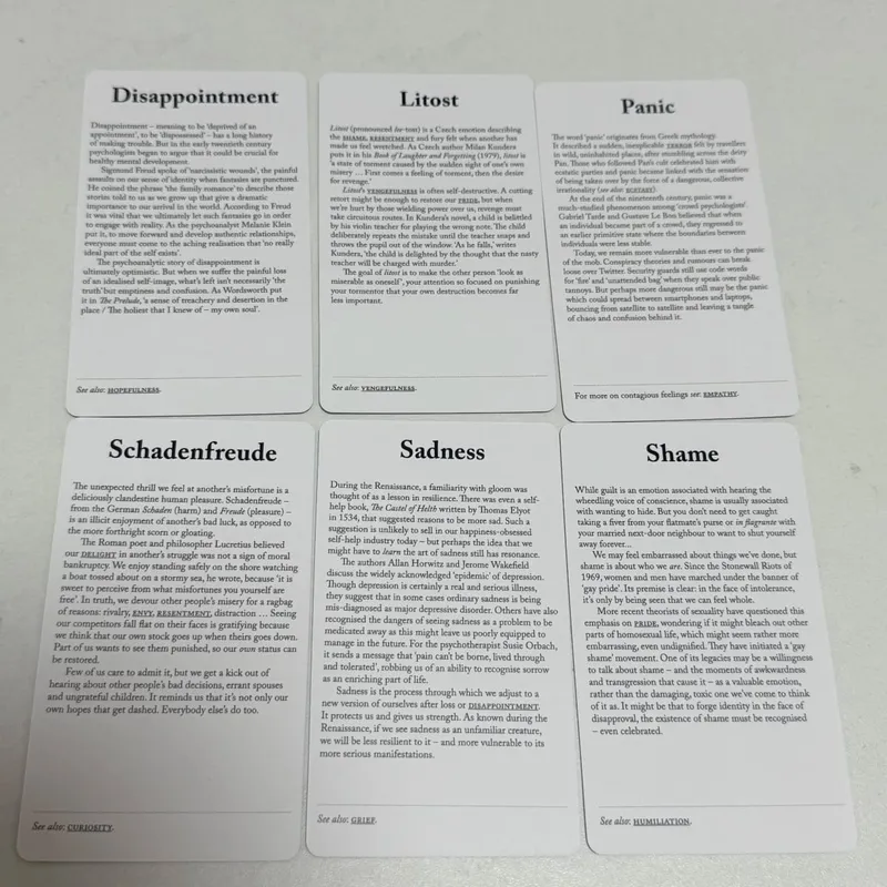 The Box of Emotions Deck Engish Version 80 Cards To Make Sense of Your Feelings