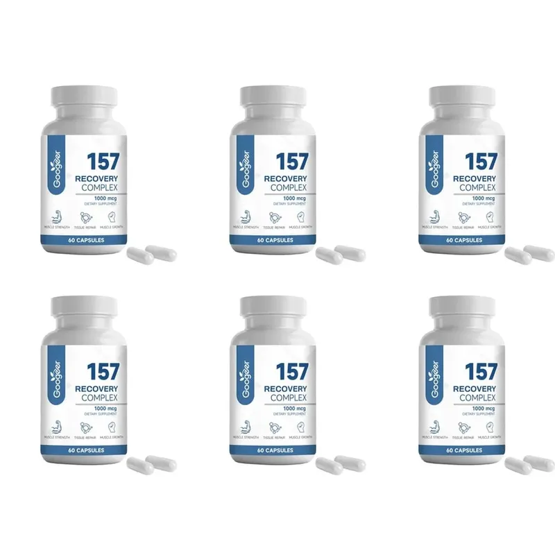 Googeer 157 Recovery Complex Capsules for Muscle Strength and Tissue Repair L-Lysine Amino Acid Blend Daily 60 Capsules